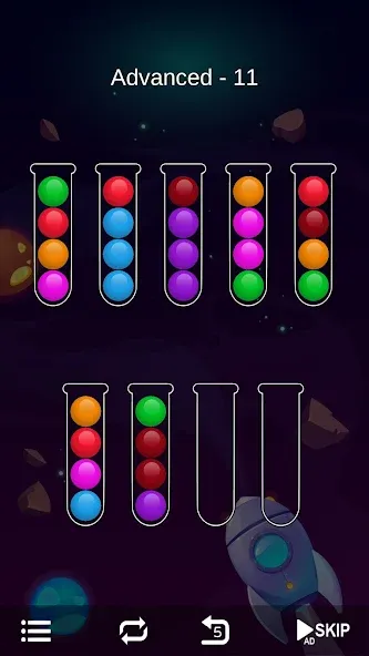 Ball Sort - Bubble Sort Puzzle (Болл Сорт)  [МОД Mega Pack] Screenshot 5