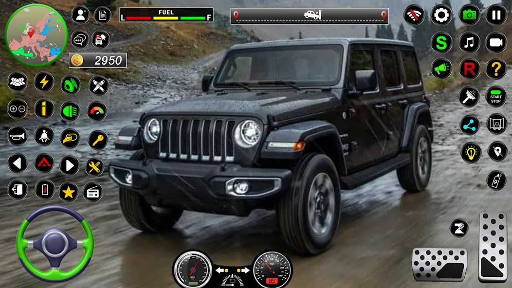 Jeep Driving Simulator offRoad (Джип Драйвинг Симулятор вне дороги)  [МОД Много денег] Screenshot 1