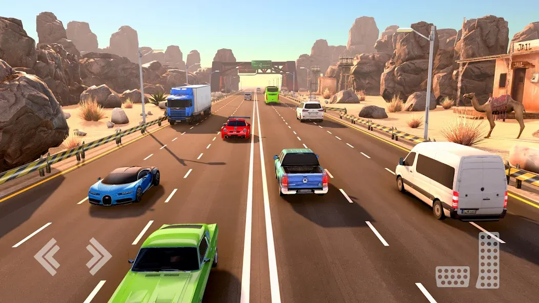 Real Highway Car Racing Games  [МОД Бесконечные монеты] Screenshot 2