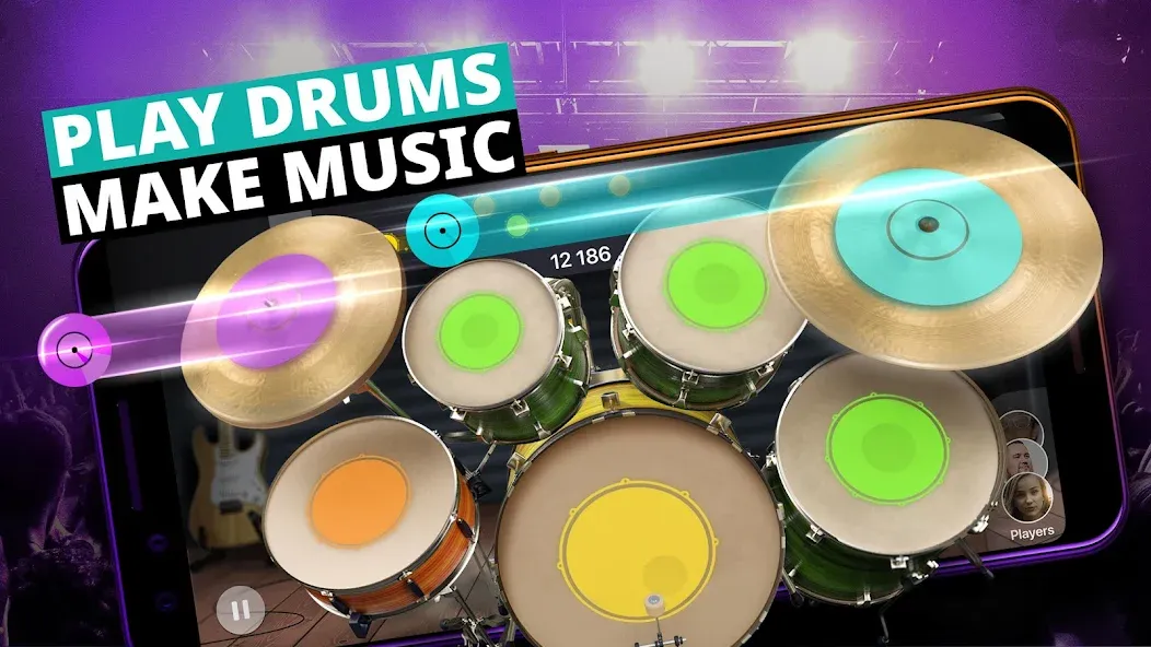 Drum Kit Music Games Simulator  [МОД Menu] Screenshot 1