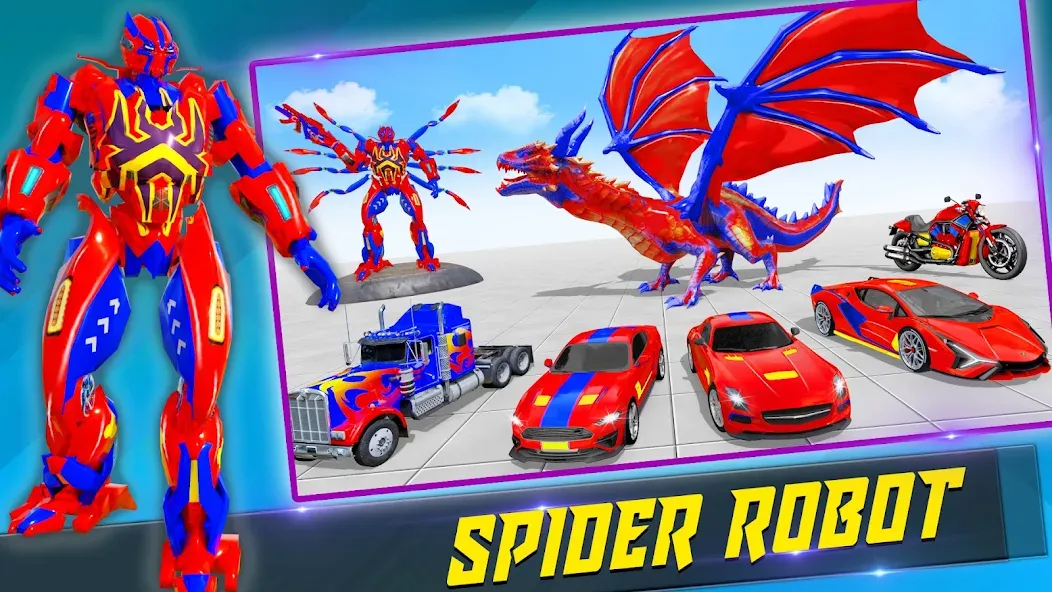 Spider Robot: Robot Car Games (Спайдер Робот)  [МОД Меню] Screenshot 2