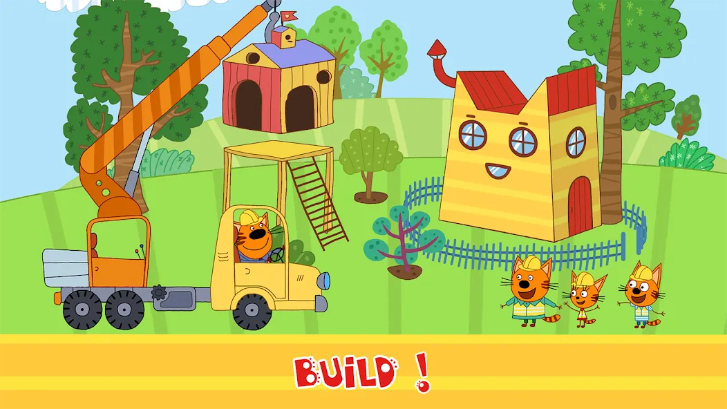 Kid-E-Cats Cars, Build a house  [МОД Menu] Screenshot 5