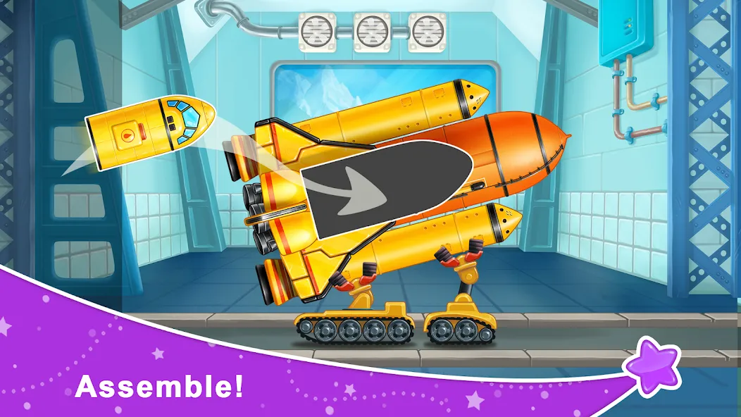 Rocket 4 space games Spaceship  [МОД Бесконечные деньги] Screenshot 1