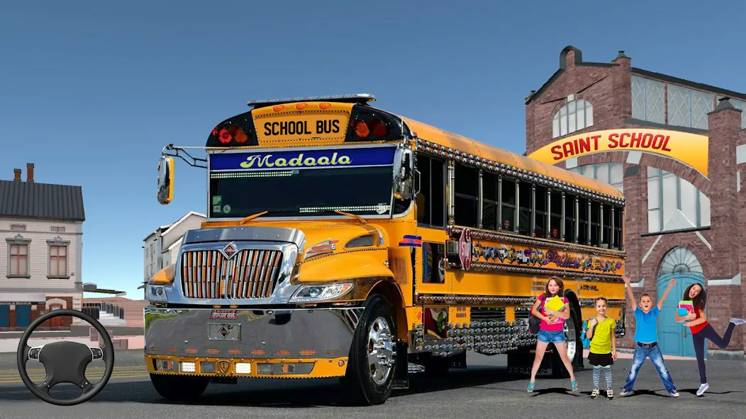 School Bus Transport Simulator (Школьный Автобусный Транспортный Симулятор)  [МОД Unlocked] Screenshot 5