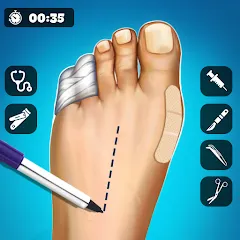 Скачать взлом Hospital Surgeon: Doctor Game  [МОД Бесконечные монеты] на Андроид