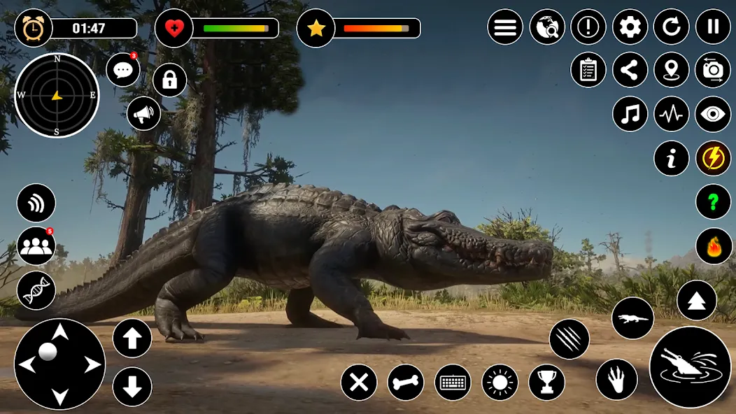 Animal Crocodile Attack Sim (Энимал Крокодайл Аттак Сим)  [МОД Бесконечные монеты] Screenshot 1