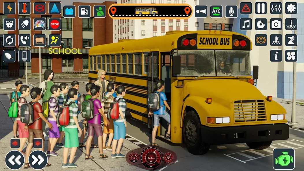 School Bus 3d : City Bus Games (Школьный автобус симулятор игры на автобусе)  [МОД Бесконечные монеты] Screenshot 3