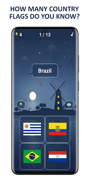 Flags of World Countries Quiz  [МОД Меню] Screenshot 1