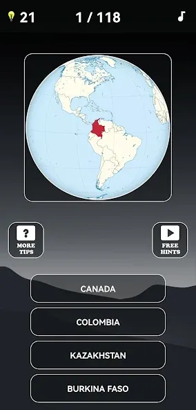 Guess the World Map Quiz  [МОД Unlimited Money] Screenshot 1