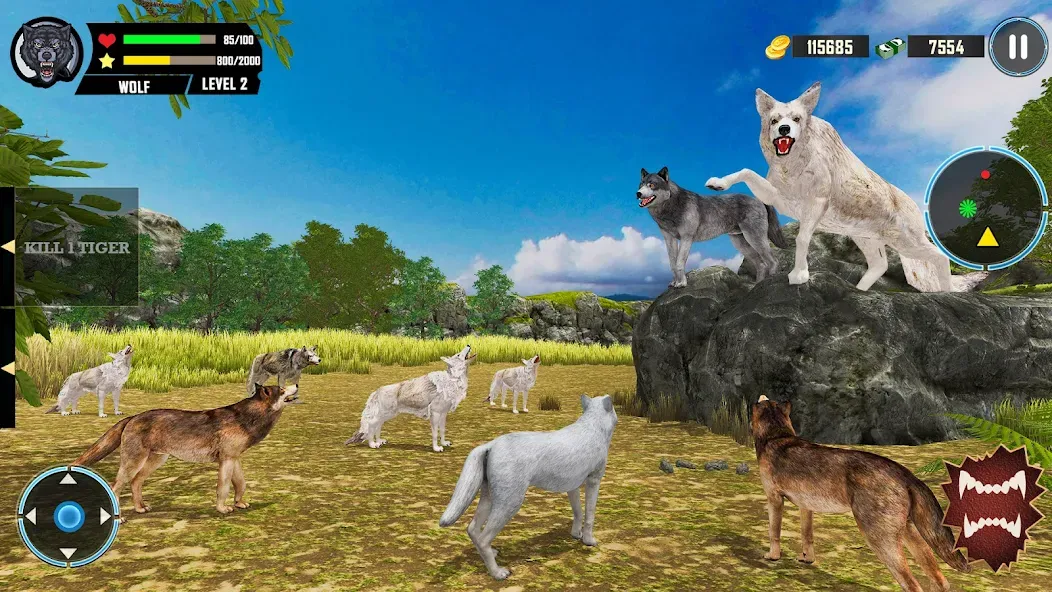 Wild Wolf Simulator Games  [МОД Много денег] Screenshot 5