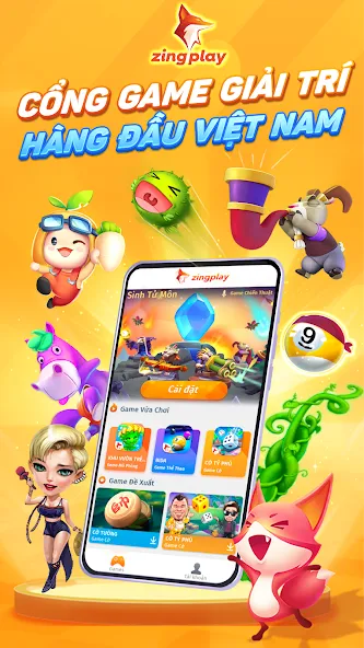 ZingPlay HD Cổng game giải trí  [МОД Много монет] Screenshot 1