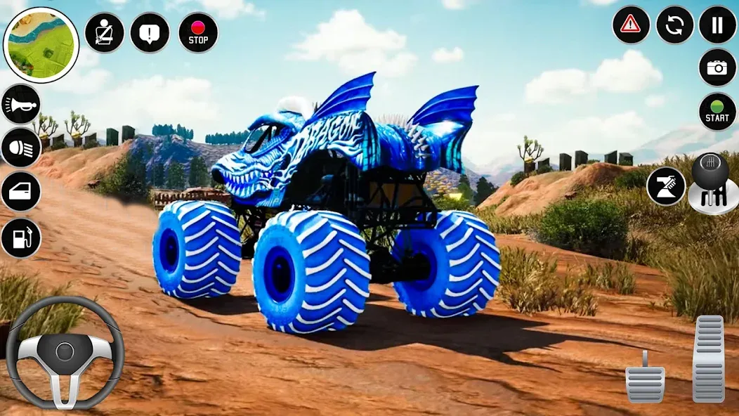 Extreme Monster Truck Game 3D (Монстр Трак Экстремальные Игры)  [МОД Unlocked] Screenshot 1