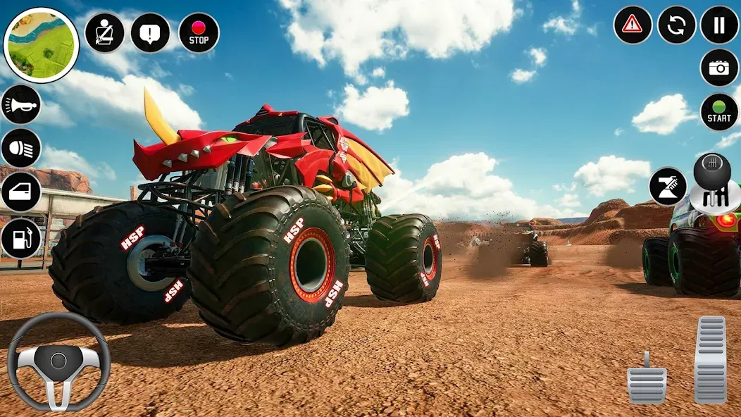 Extreme Monster Truck Game 3D (Монстр Трак Экстремальные Игры)  [МОД Unlocked] Screenshot 2