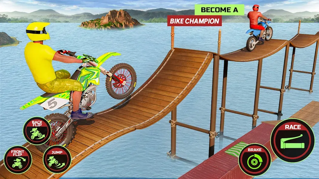 Motor Bike Stunt Racing Games (Мотор Байк Стант Гонки Игры)  [МОД Много денег] Screenshot 1