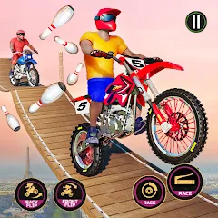 Скачать взлом Motor Bike Stunt Racing Games (Мотор Байк Стант Гонки Игры) [МОД Много денег] на Андроид