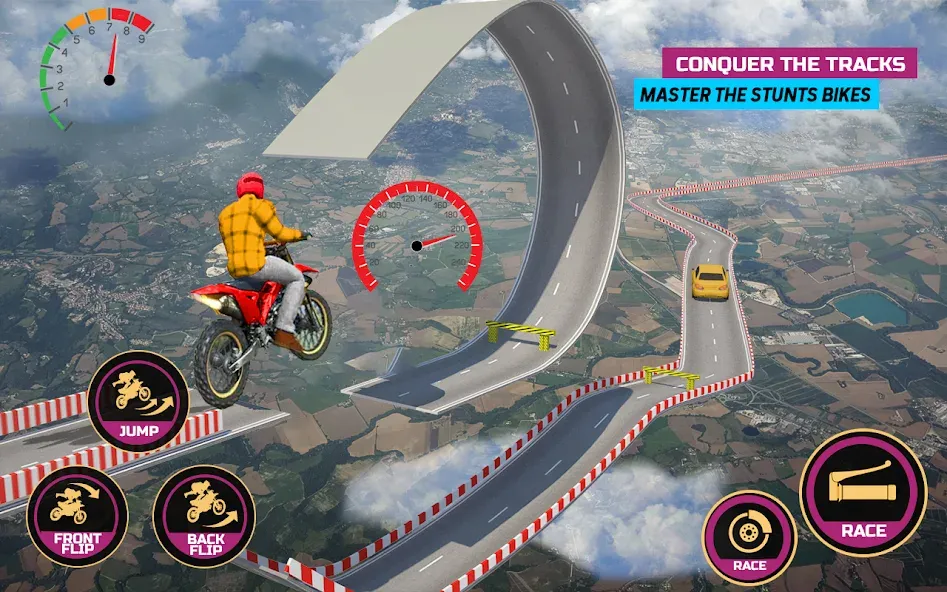 Racing Bike Stunt Games Master (Гонки на мотоциклах Мастер игр в трюки)  [МОД Mega Pack] Screenshot 4