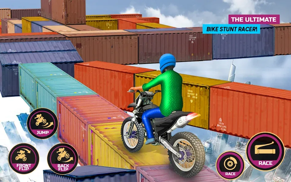 Racing Bike Stunt Games Master (Гонки на мотоциклах Мастер игр в трюки)  [МОД Mega Pack] Screenshot 5