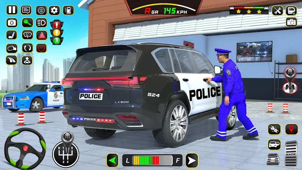 Police Car Driving School Game (Полицейская школа вождения автомобилей)  [МОД Много монет] Screenshot 2