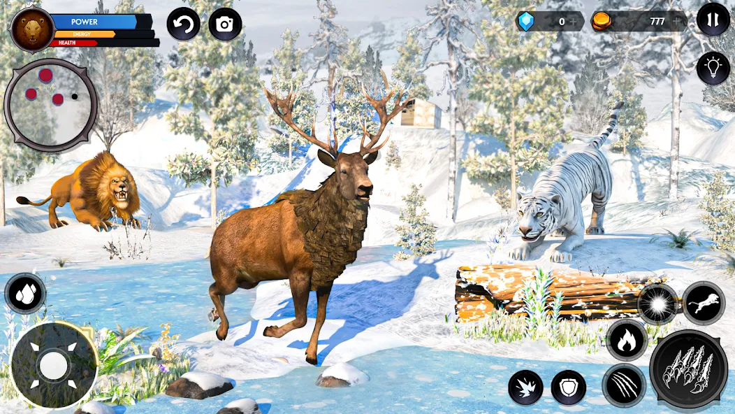 Lion Simulator Wild Lion Games  [МОД Много монет] Screenshot 1