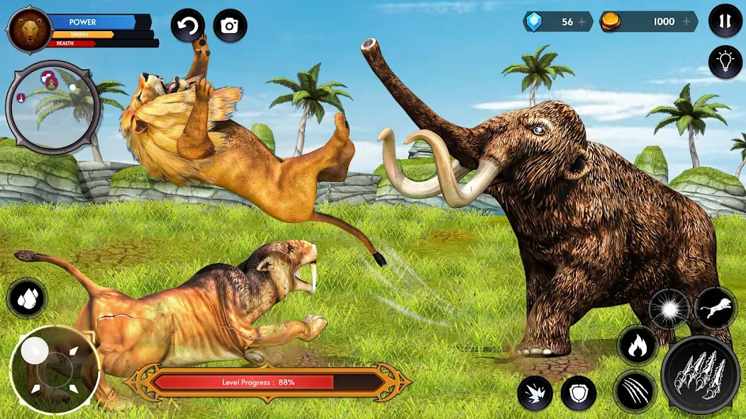 Lion Simulator Wild Lion Games  [МОД Много монет] Screenshot 5