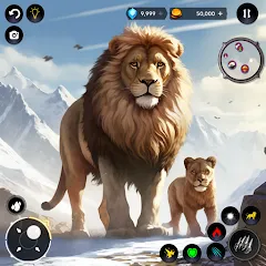 Скачать взлом Lion Simulator Wild Lion Games [МОД Много монет] на Андроид