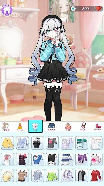 Anime Dress Up and Makeup Game  [МОД Бесконечные деньги] Screenshot 3