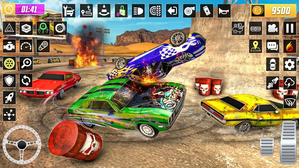 X Demolition Derby : Car Games  [МОД Бесконечные деньги] Screenshot 2