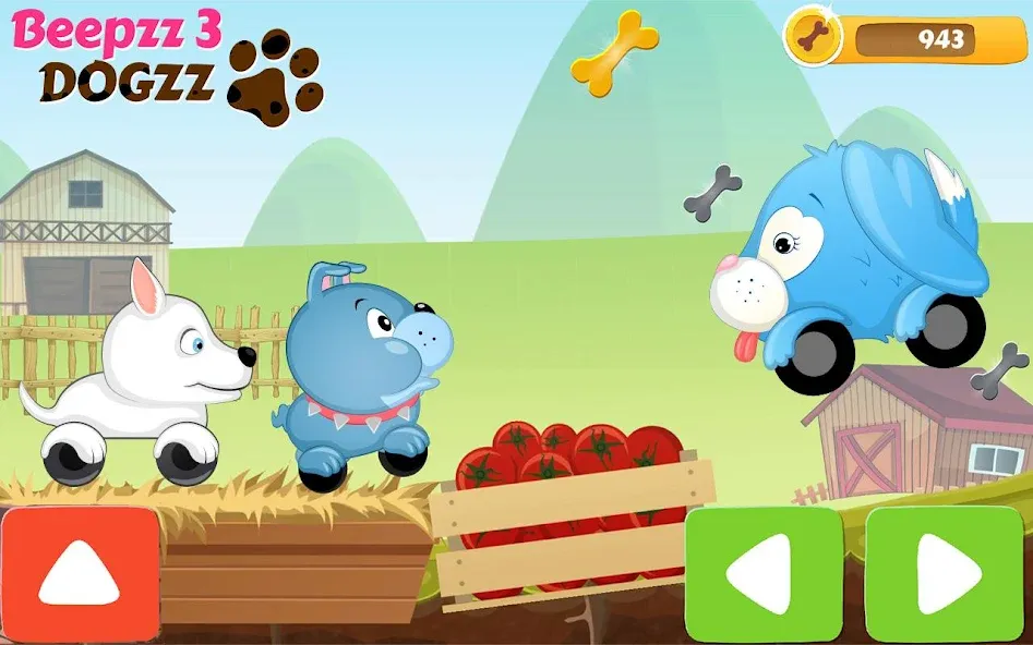 Racing games for kids - Dogs  [МОД Много денег] Screenshot 2