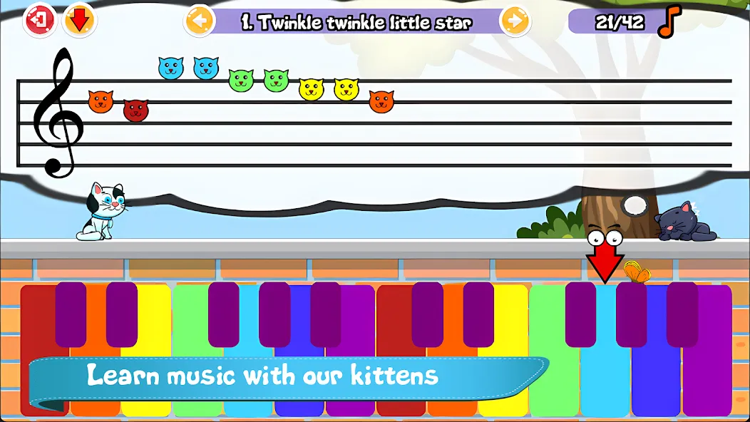 Cat Piano Meow - Sounds & Game  [МОД Menu] Screenshot 1