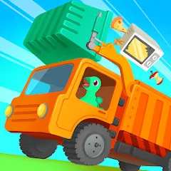 Скачать взлом Dinosaur GarbageTruck:for kids  [МОД Бесконечные деньги] на Андроид