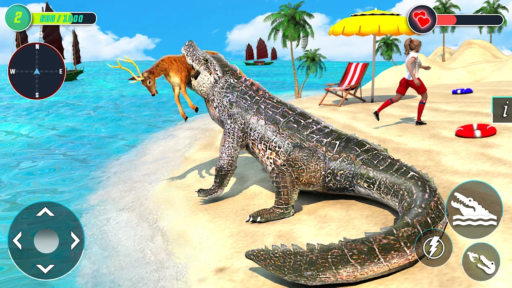 Crocodile Games: Animal Games  [МОД Menu] Screenshot 1