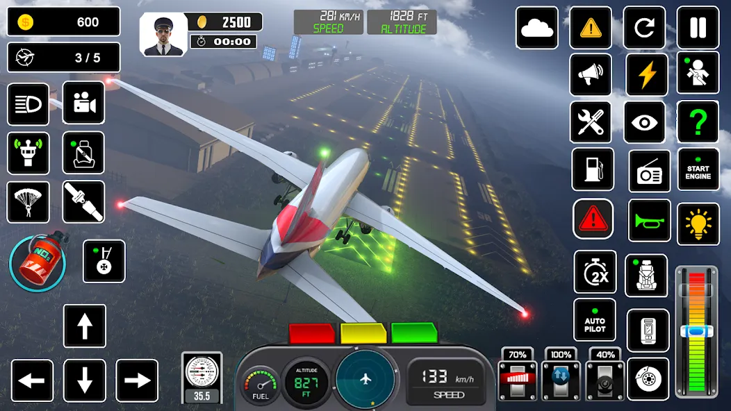 Pilot Flight Simulator Games  [МОД Бесконечные деньги] Screenshot 3