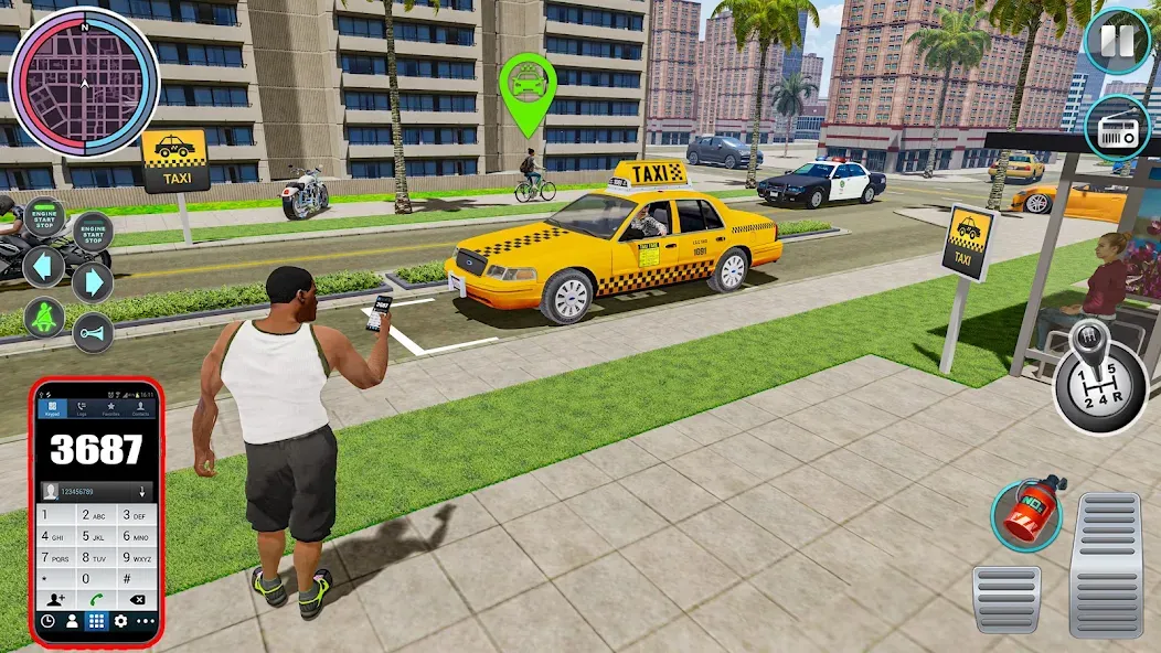 City Taxi Driving: Taxi Games  [МОД Бесконечные монеты] Screenshot 1