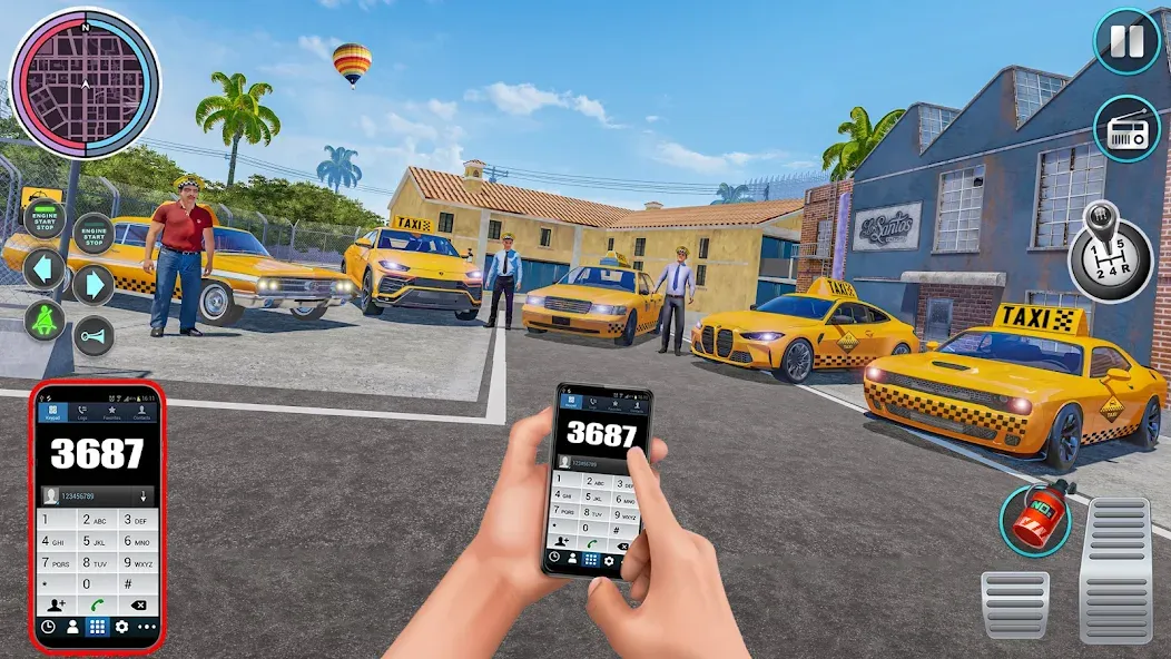 City Taxi Driving: Taxi Games  [МОД Бесконечные монеты] Screenshot 2