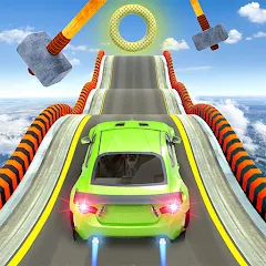 Скачать взлом Mega Ramp Car Stunts Race Game [МОД Mega Pack] на Андроид