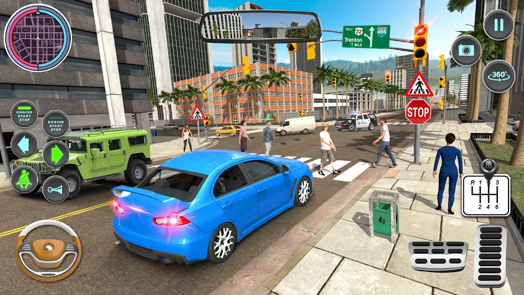 Modern Car Driving School Game  [МОД Много денег] Screenshot 3