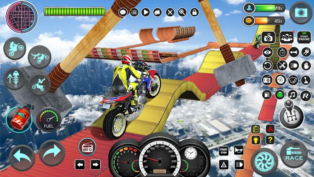 Mega Ramp Bike Stunts Games 3D  [МОД Unlocked] Screenshot 4