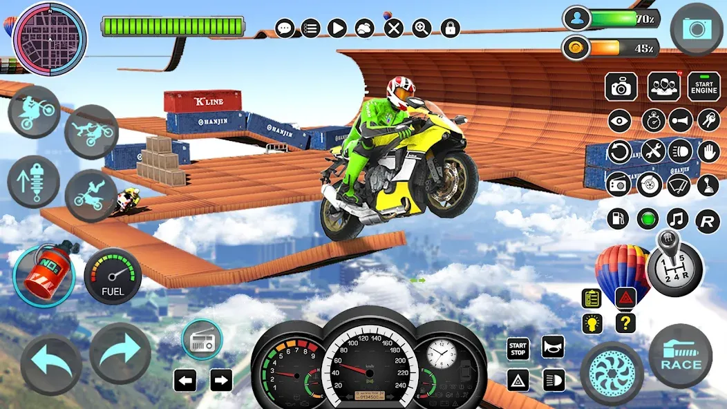 Mega Ramp Bike Stunts Games 3D  [МОД Unlocked] Screenshot 5