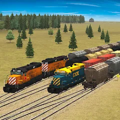 Скачать взлом Train and rail yard simulator (Трейн энд рэйл йард симулятор)  [МОД Unlocked] на Андроид