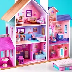 Скачать взлом Doll House Design Doll Games (Дизайн кукольного домика игры с куклами)  [МОД Unlocked] на Андроид