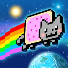 Скачать взлом Nyan Cat: Lost In Space (Нян Кэт)  [МОД Меню] на Андроид