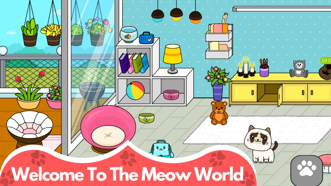 My Cat Town - Cute Kitty Games  [МОД Unlimited Money] Screenshot 1