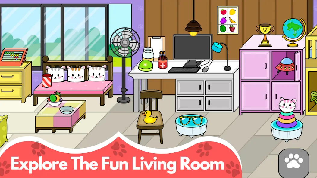 My Cat Town - Cute Kitty Games  [МОД Unlimited Money] Screenshot 2