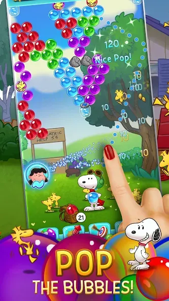 Bubble Shooter - Snoopy POP! (Бабл шутер)  [МОД Меню] Screenshot 1