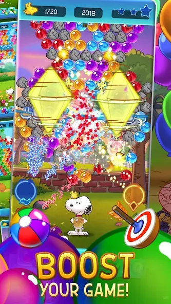 Bubble Shooter - Snoopy POP! (Бабл шутер)  [МОД Меню] Screenshot 4