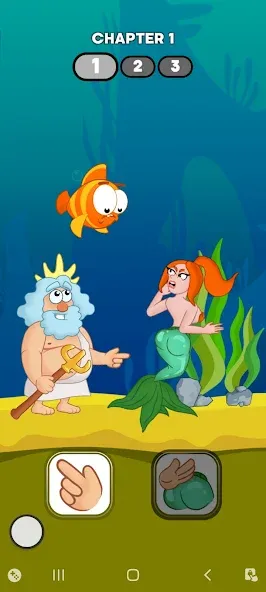 Neptune vs Mermaid: Fish Prank (Нептун против Русалки)  [МОД Menu] Screenshot 1