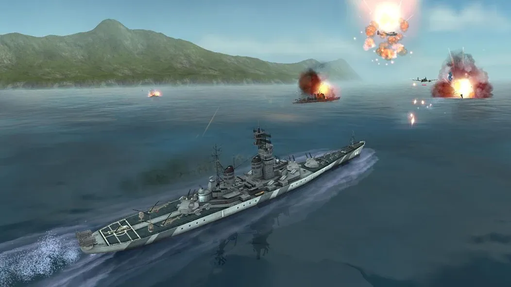 WARSHIP BATTLE:3D World War II  [МОД Все открыто] Screenshot 2