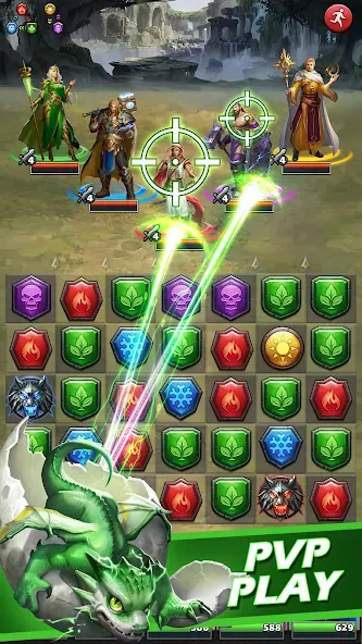 MythWars & Puzzles: RPG Match3  [МОД Unlocked] Screenshot 3