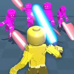 Скачать взлом Block Gladiator 3D: sword duel (Блок Гладиатор 3D) [МОД Mega Pack] на Андроид