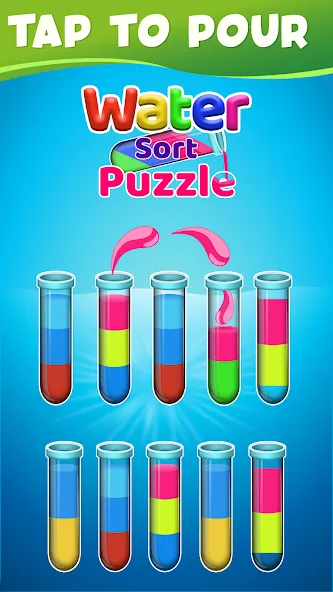 Water Sort Color Sorting games (Вотер Сорт Колор Сортинг гейм)  [МОД Menu] Screenshot 5